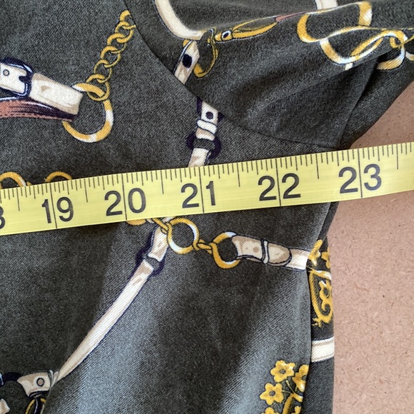 VTG BonWorth Equestrian Print Jacket. L/XL P. Green with Gold & Brown Print - Picture 9 of 11